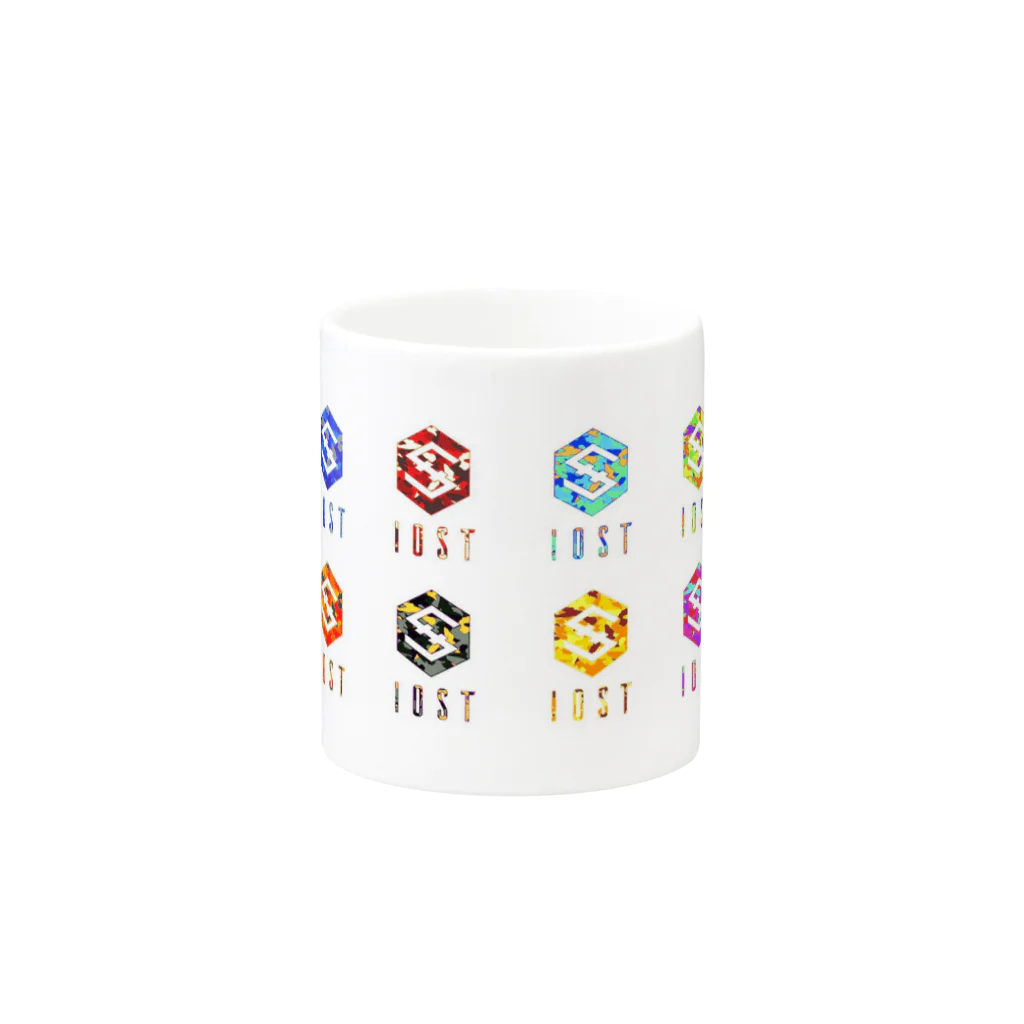 IOST_Supporter_CharityのIOST【迷彩ロゴ】カラフルデザイン Mug :other side of the handle