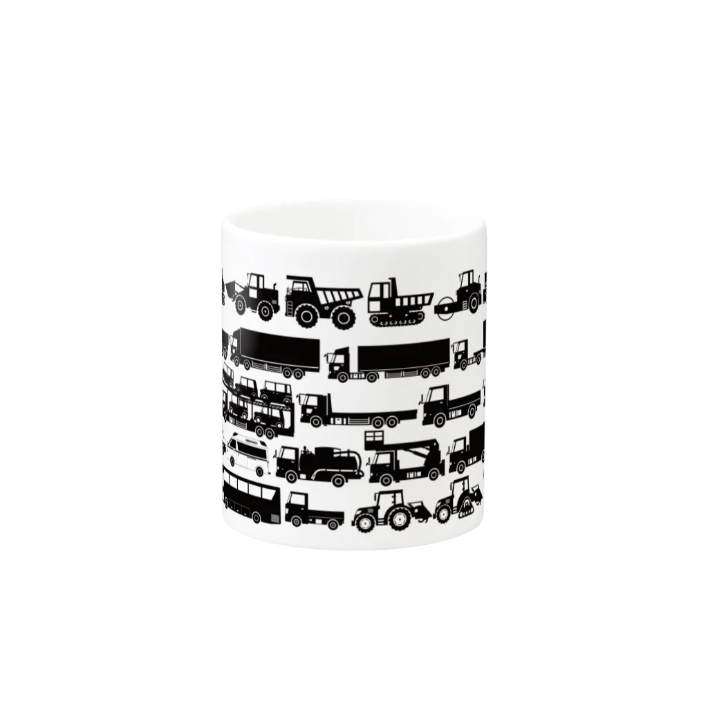 働く車・乗り物Tシャツ／KK商店のいろんな働く車 Mug :other side of the handle