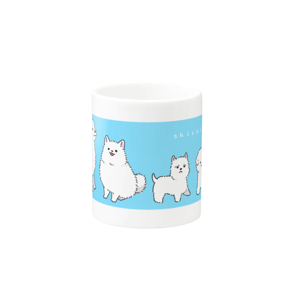 しろいいぬの白い犬 Mug :other side of the handle