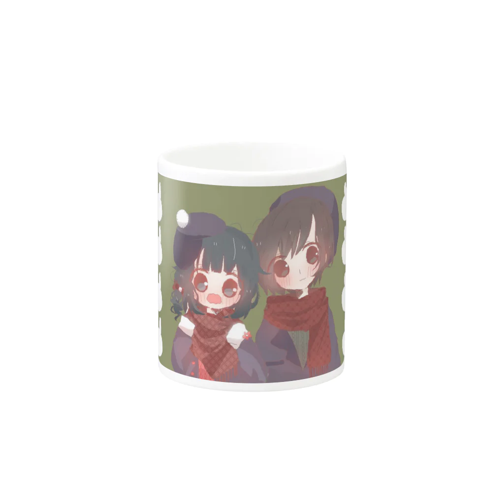 おさかにゃのかっぷる Mug :other side of the handle