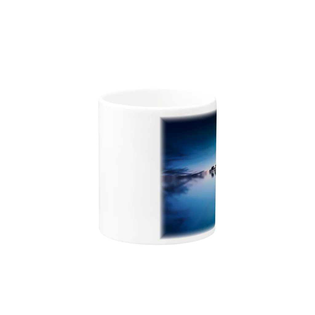 【ホラー専門店】ジルショップの夜空の水面鏡 Mug :other side of the handle