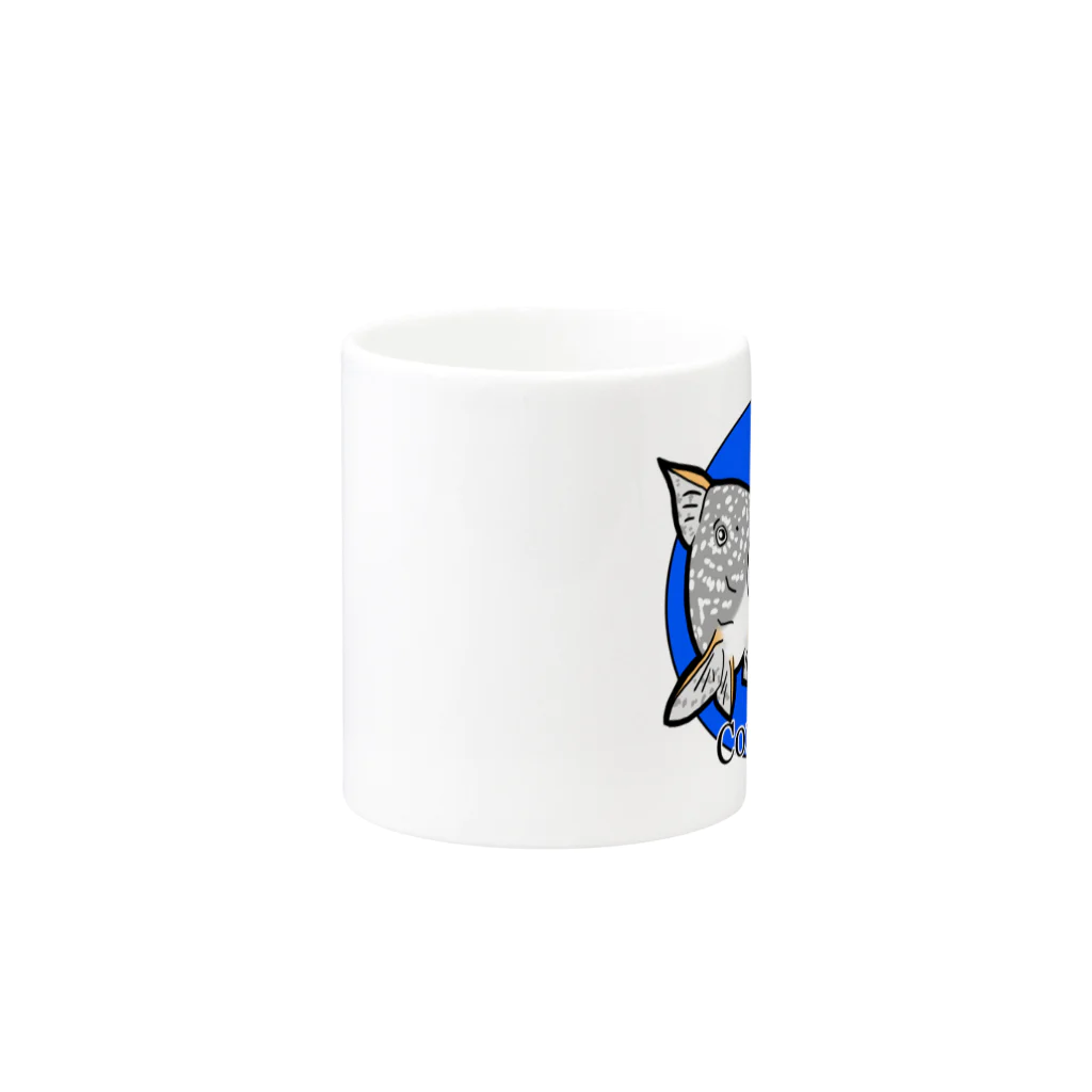 ぽん猫@SUZURI店のThe Cute Corydoras (blue） Mug :other side of the handle