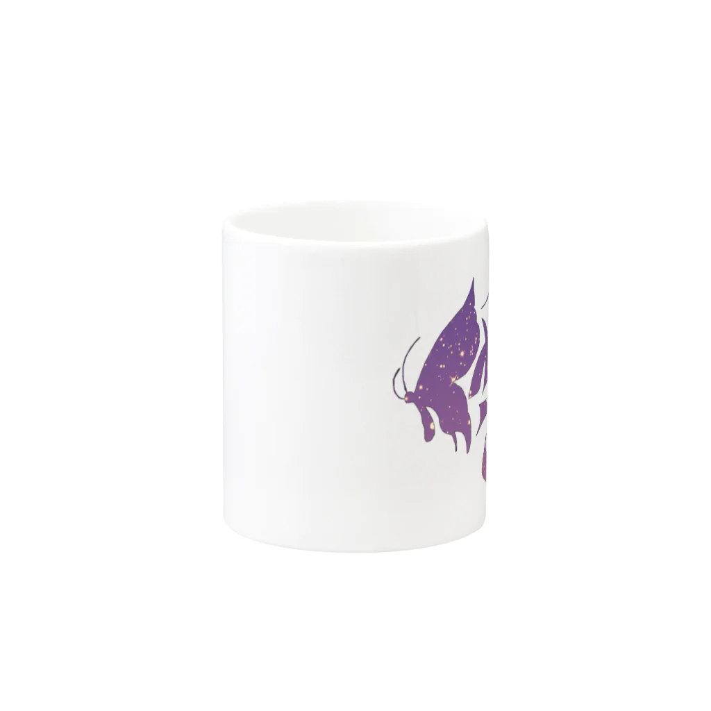 Kanji(感じ)るartのButterflyart Mug :other side of the handle