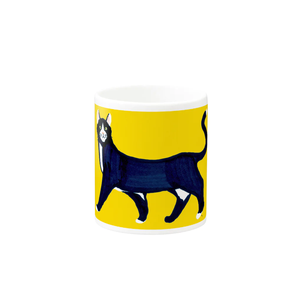 segasworksのハチワレねこ(背景あり) Mug :other side of the handle