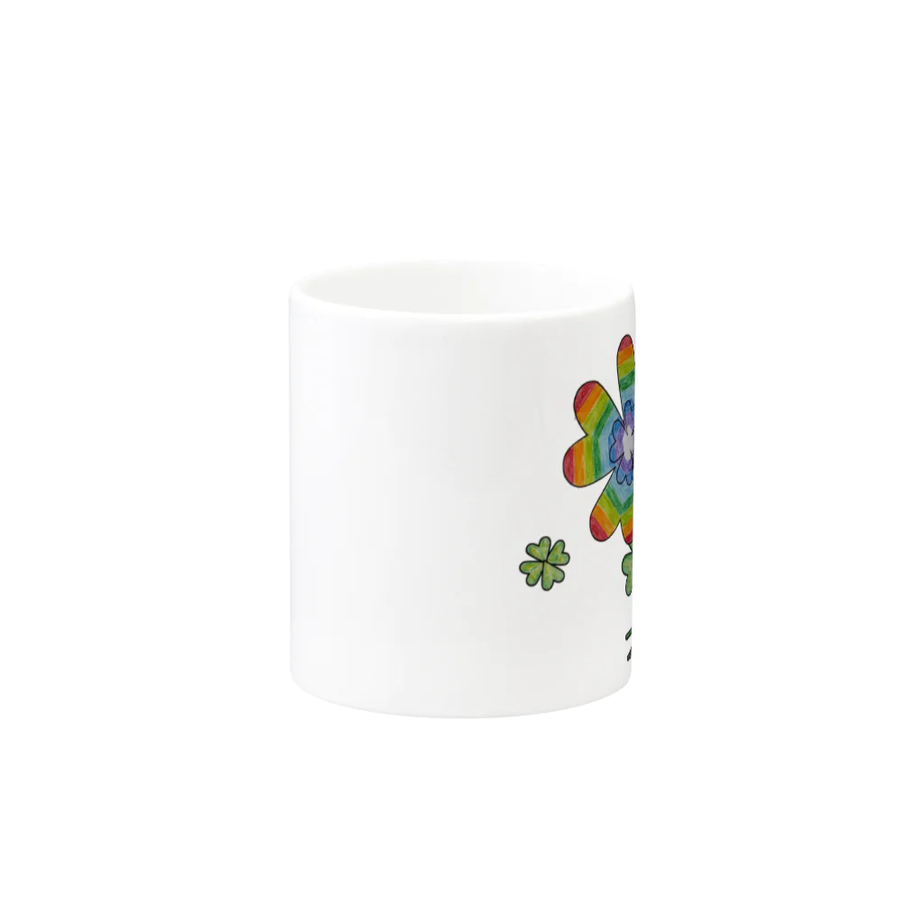 NANASHOPのレインボークローバー🌈 Mug :other side of the handle