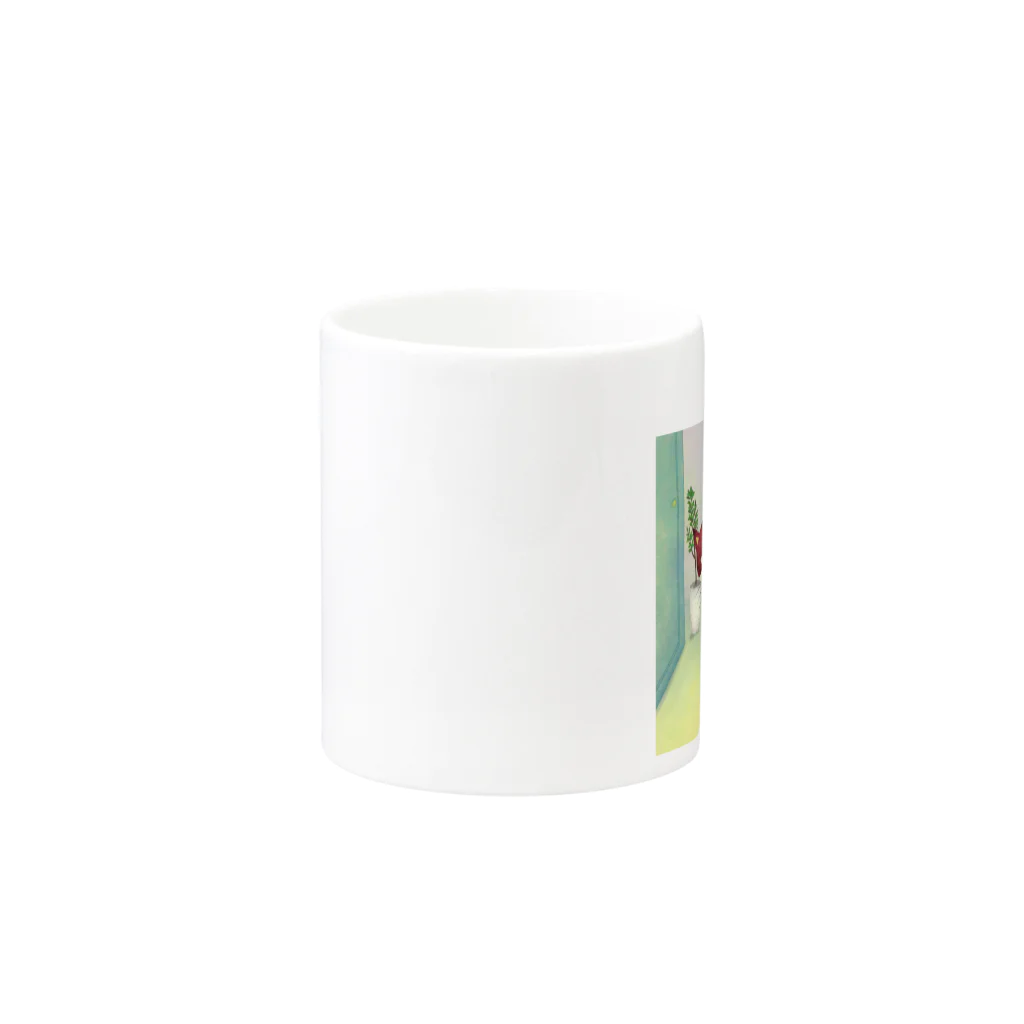 taramako  storeのミケのご飯待ち Mug :other side of the handle