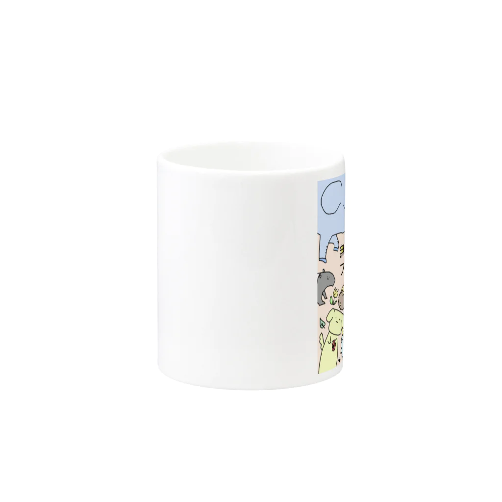 無表情フレンズの無表情フレンズ（動物） Mug :other side of the handle