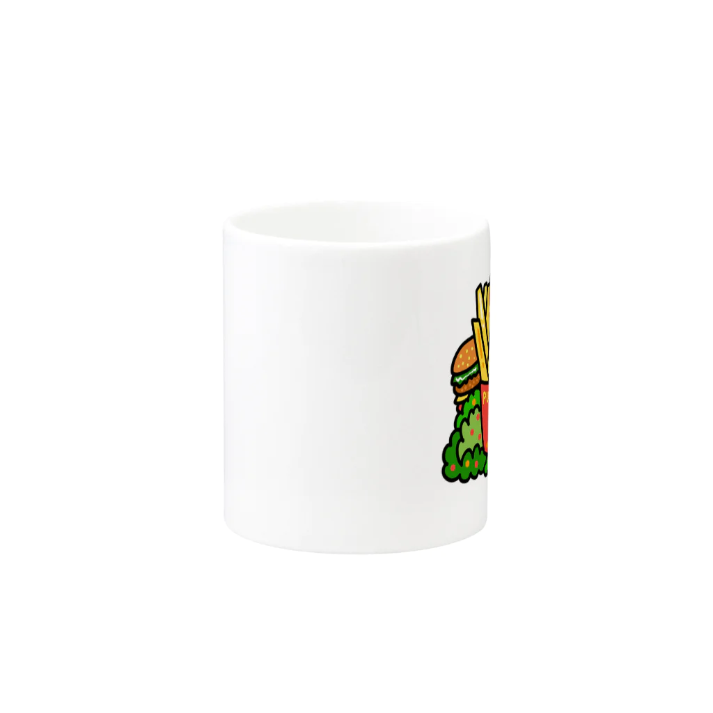 PUUTY LANDのポテトハウス Mug :other side of the handle