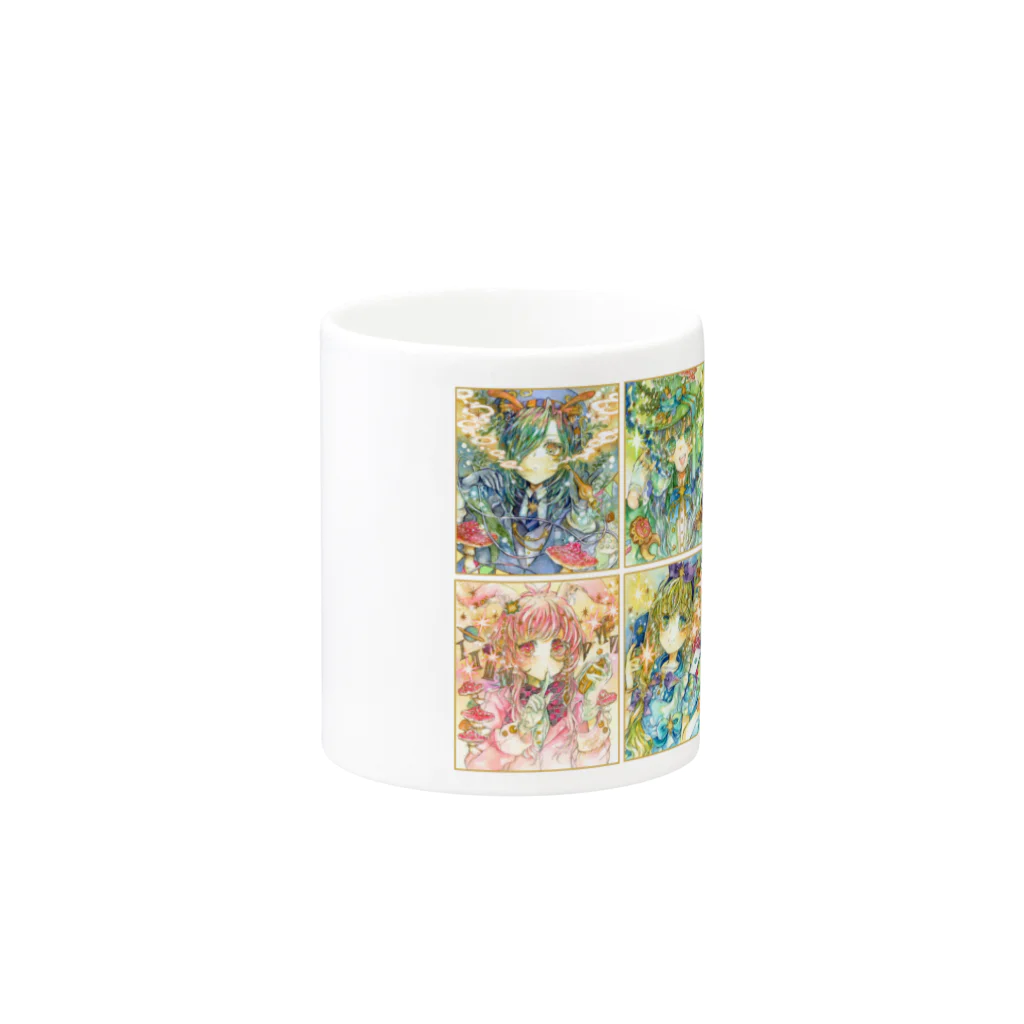 WORLDCHANGER_suzuriの星宙の国のアリス（集合） Mug :other side of the handle