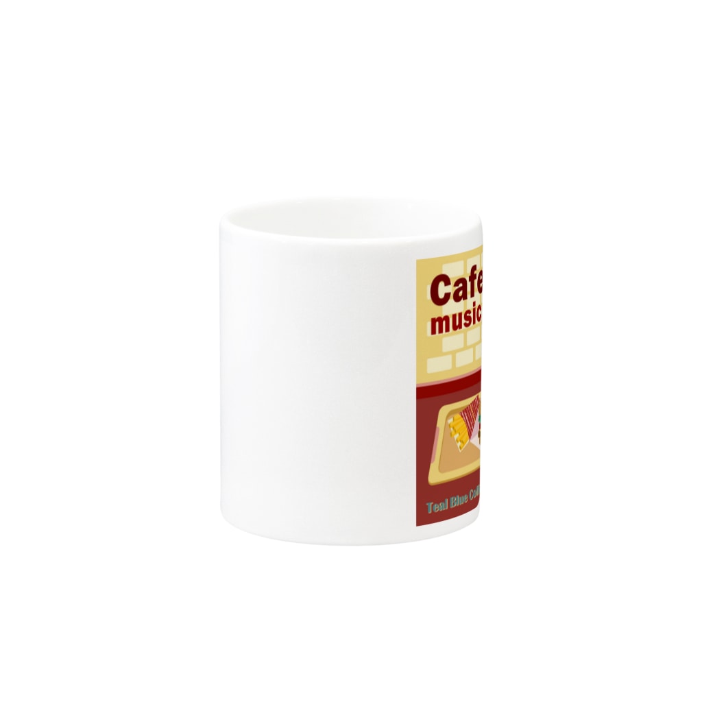 Teal Blue CoffeeのCafe music - CARDINAL RED BURGER - Mug :other side of the handle