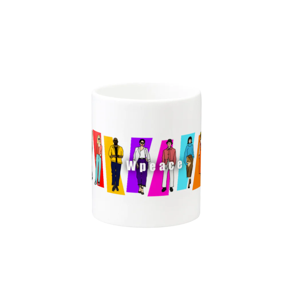 - W peace -の- W peace - Mug :other side of the handle