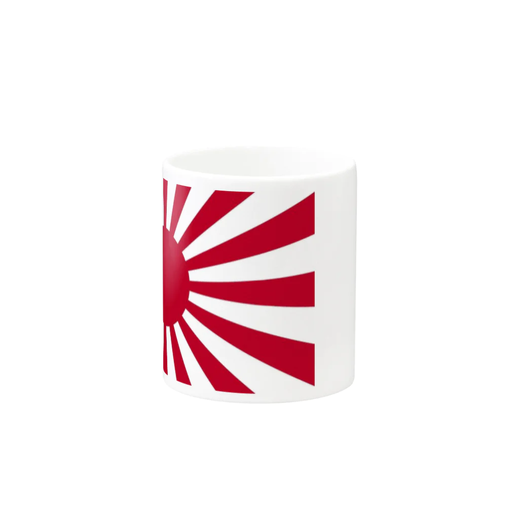 Teatime ティータイムの日本国旗 旭日旗 日章旗 旗 赤  Mug :other side of the handle