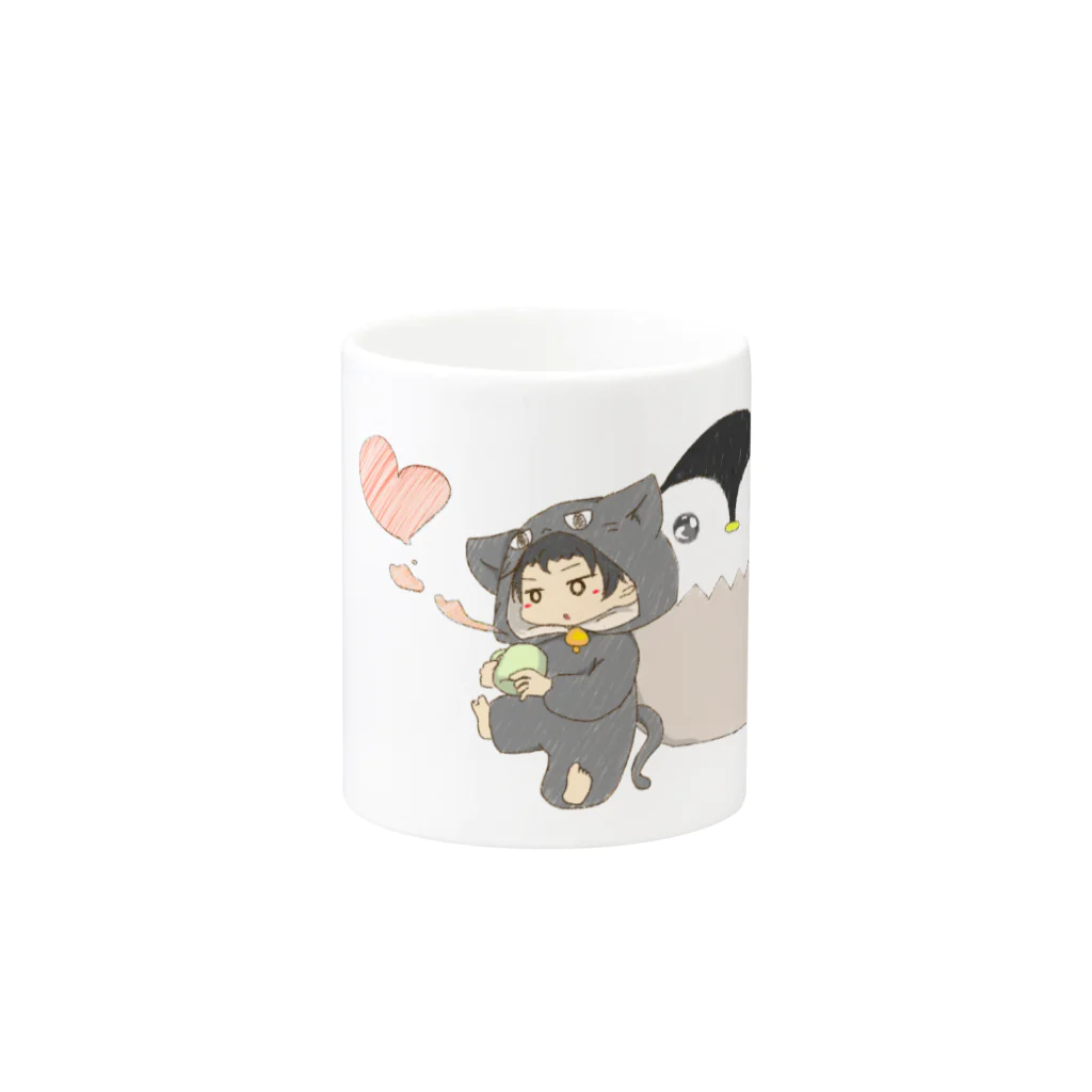 君と私の保管庫の【限定3点】君とぽかぽかティータイム（L）-メッセージ付き- Mug :other side of the handle