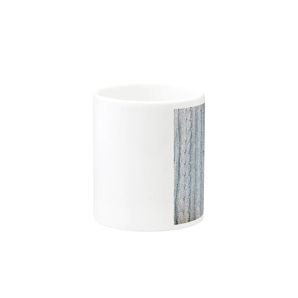 Fleurisseのニット Pale blue grey Mug :other side of the handle