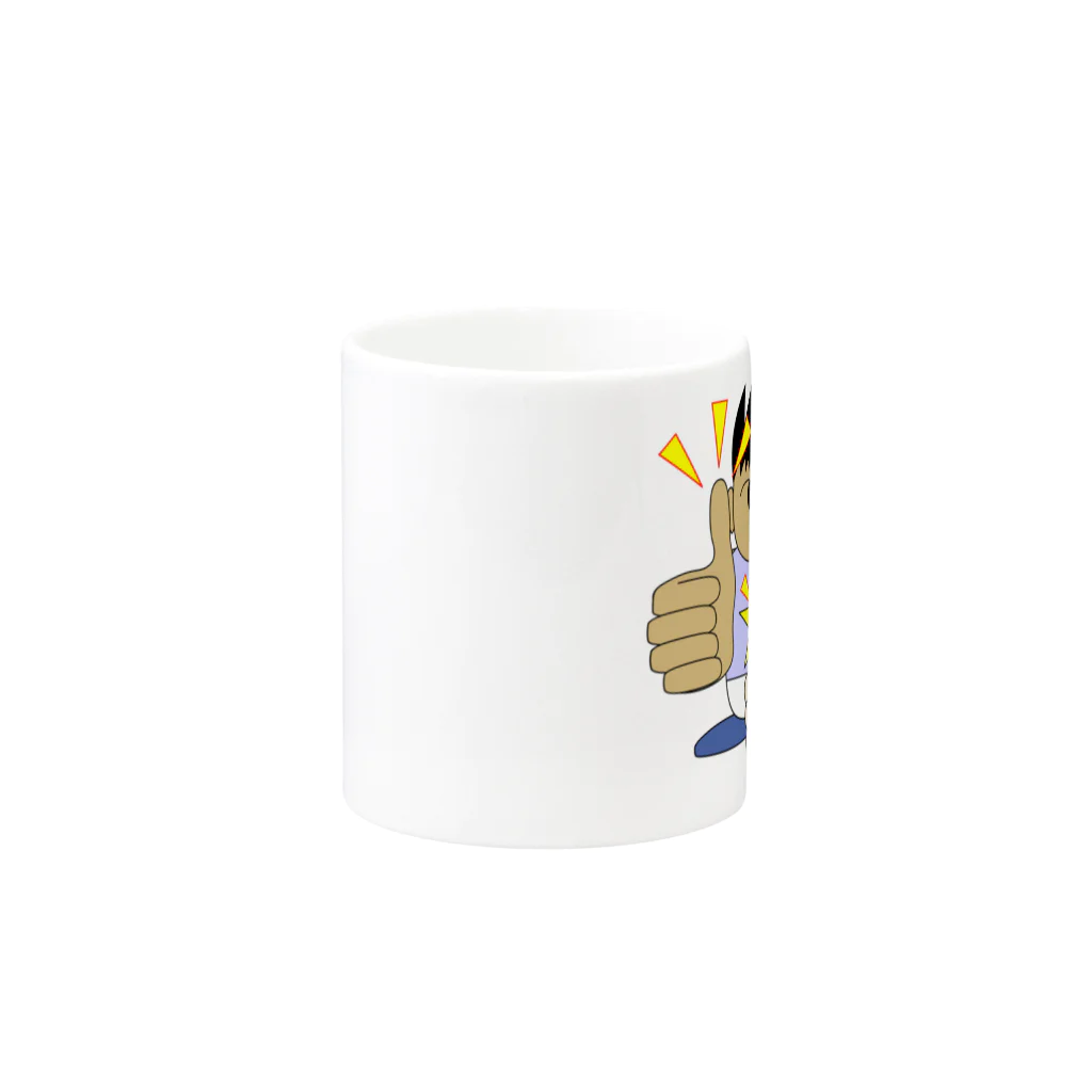 WANPA's STOREのわんぱ君としおりちゃん Mug :other side of the handle