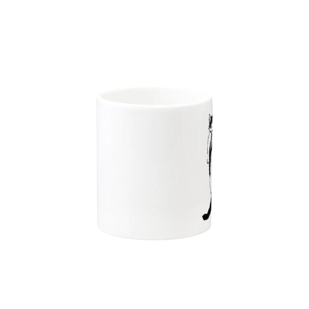 I am Pan.のNECO nagai Mug :other side of the handle