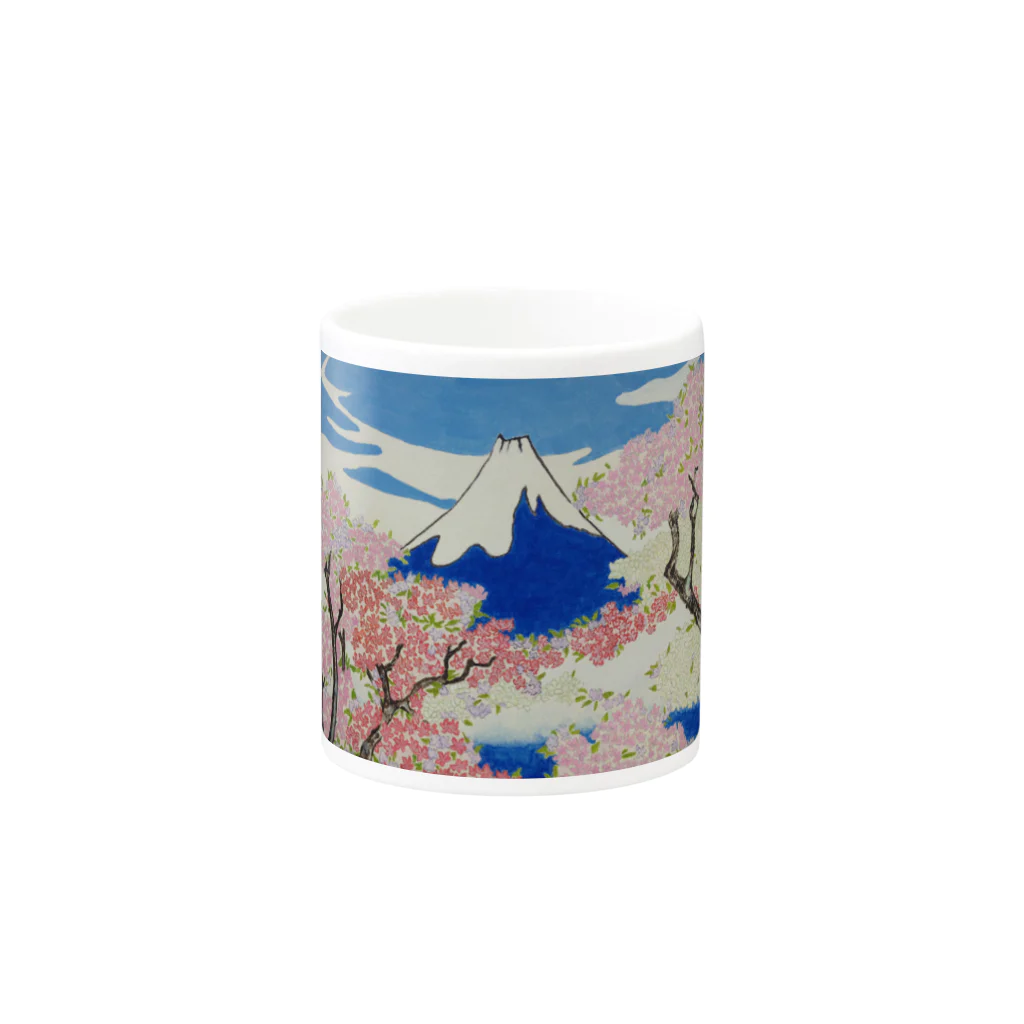 SJMavisの息を呑むような自然に照らし出された浮世絵の精神：Spirit of Ukiyo-e Illuminated by Stunning Nature Mug :other side of the handle