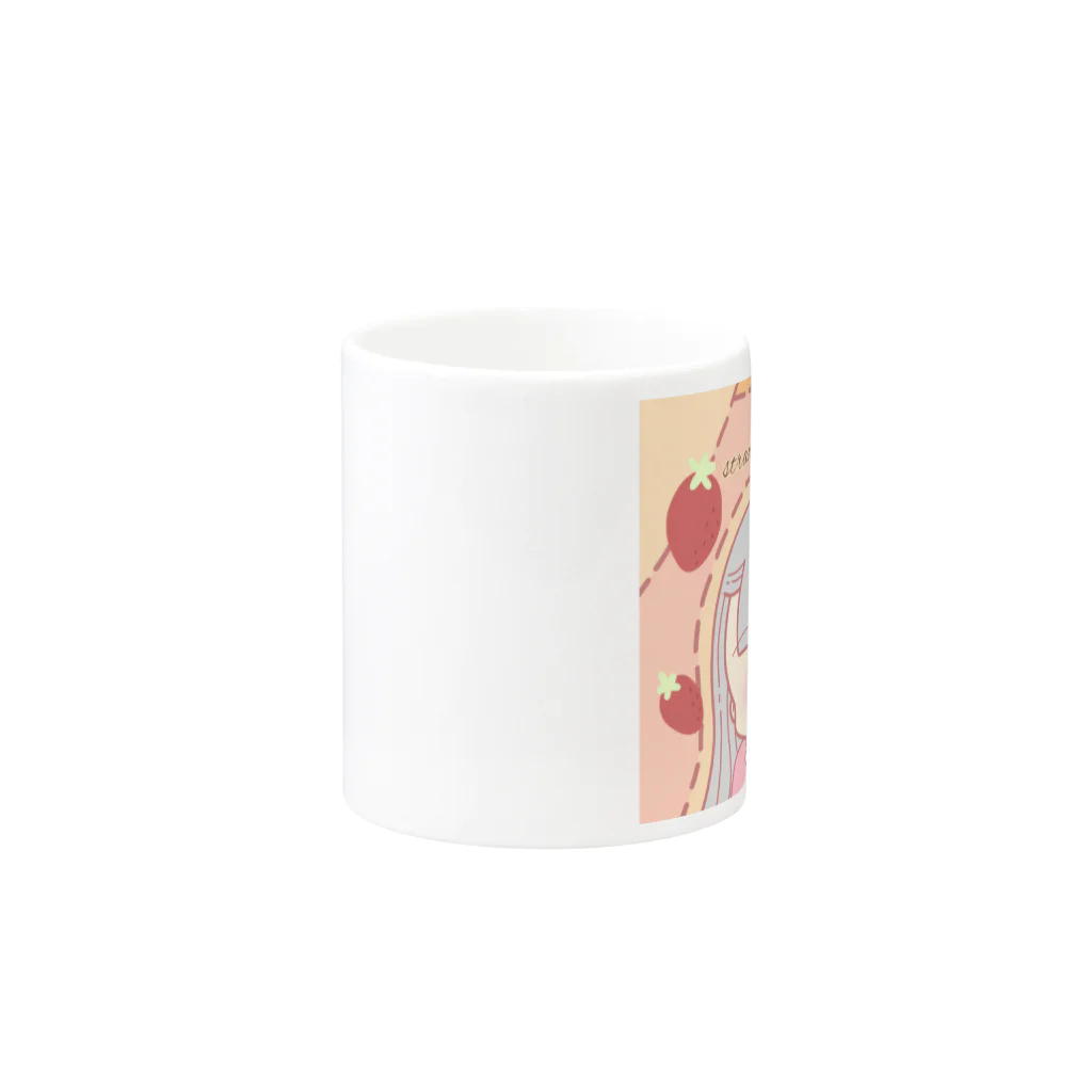 𝙨𝙤𝙮𝙪 ➤のpastel strawberry Mug :other side of the handle