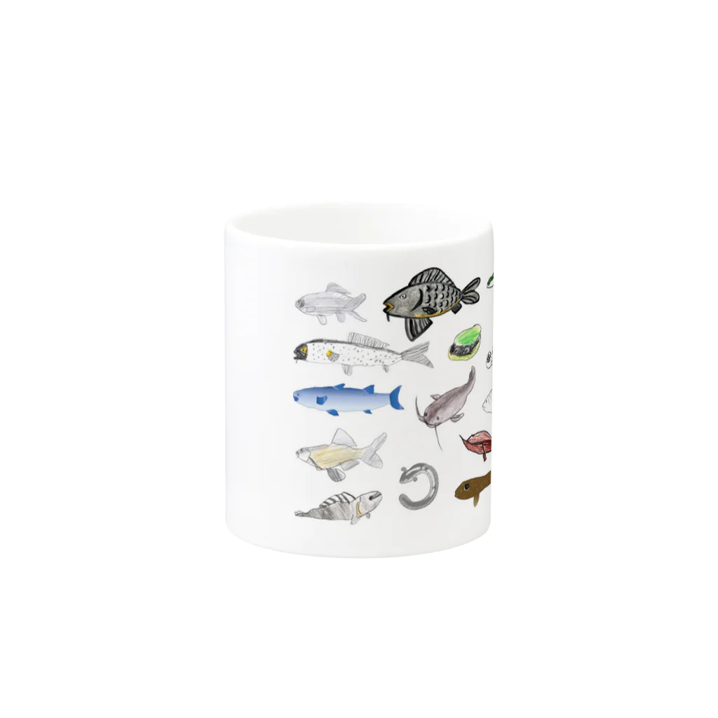 kasumigauraACのみんなで描いた霞ヶ浦の生き物 Mug :other side of the handle