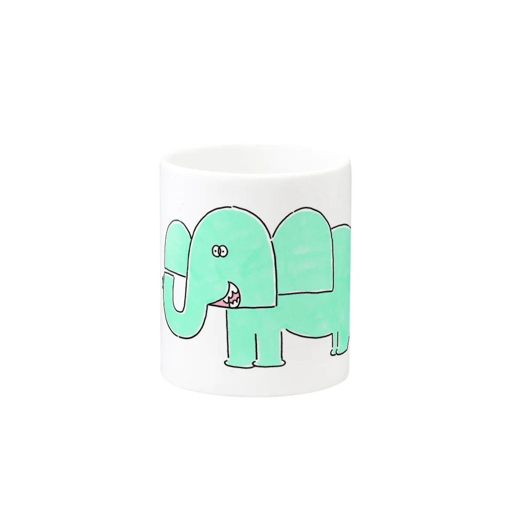 ICHIGOWARPのYAY ELEPHANT マグカップの取っ手の反対面