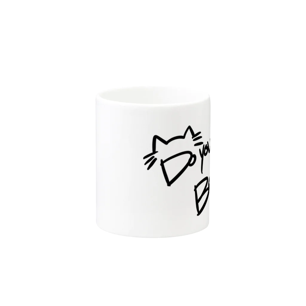 Chris designの猫　ベストを尽くせ Mug :other side of the handle