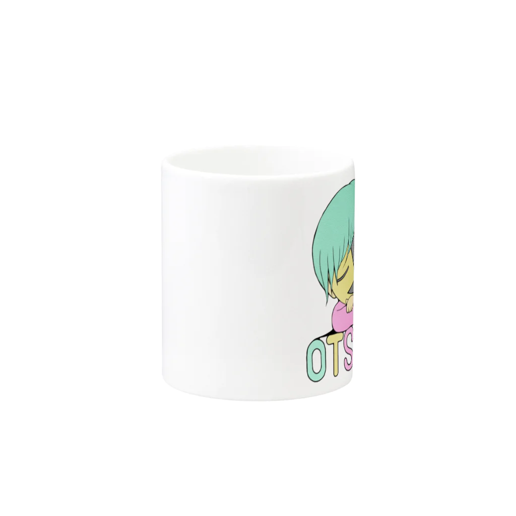 キャスメロ工房のおつキャス Mug :other side of the handle