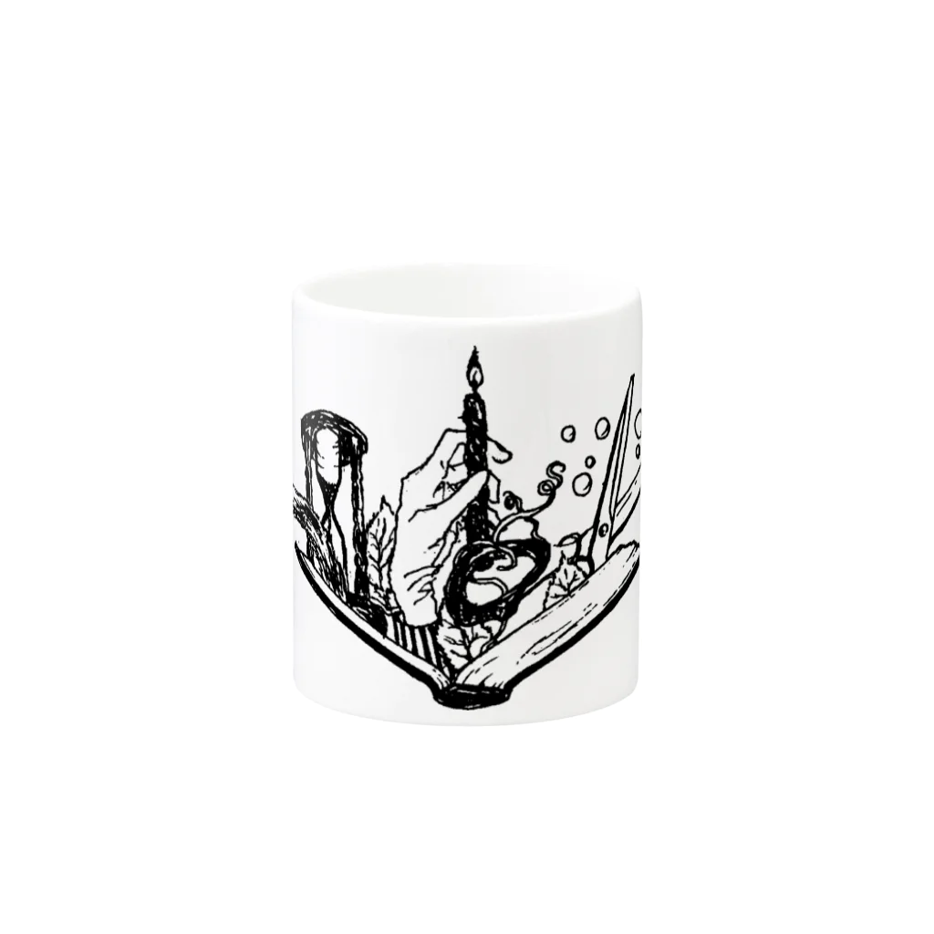 LUNARHOLIC STOREの-Noir+Angelique- メモリアルイラスト柄シリーズ Mug :other side of the handle