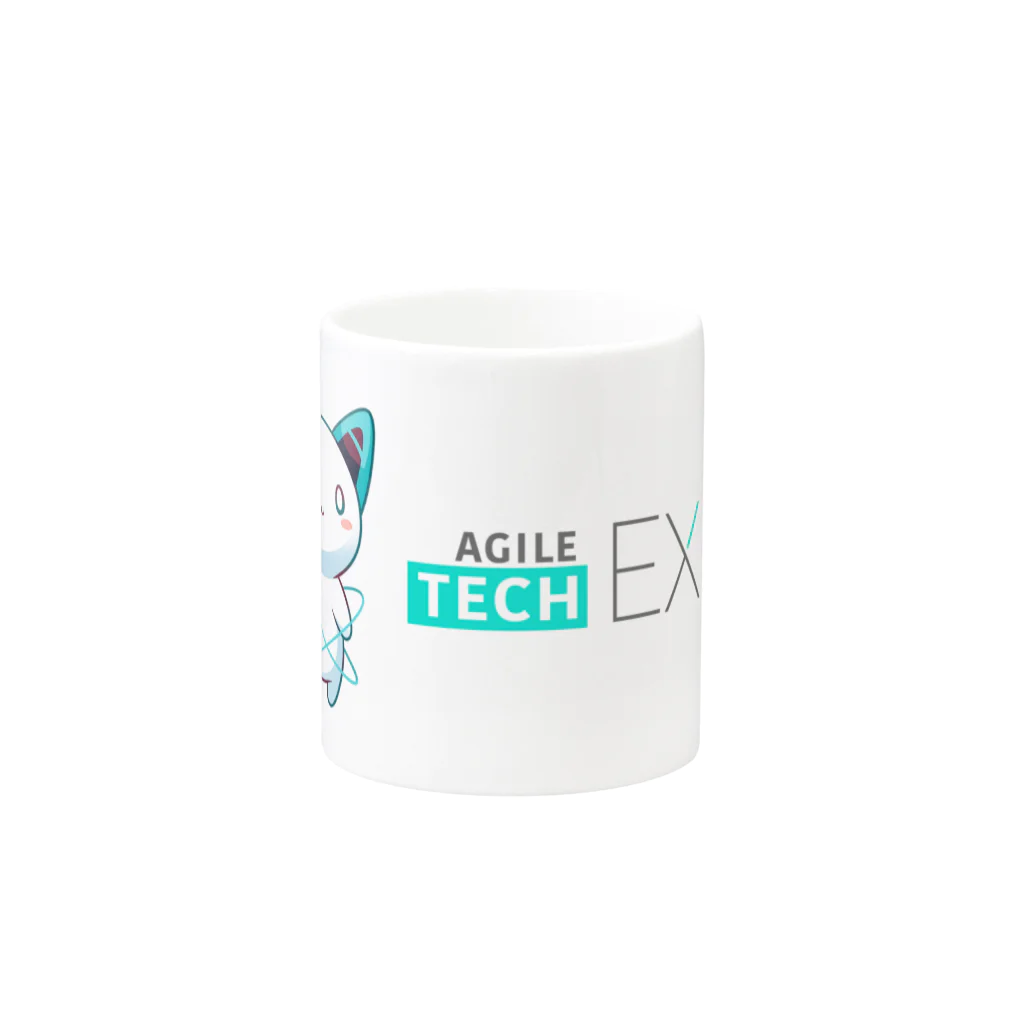 Agile Tech EXPOのあじゃてくん＆ロゴマグカップ Mug :other side of the handle