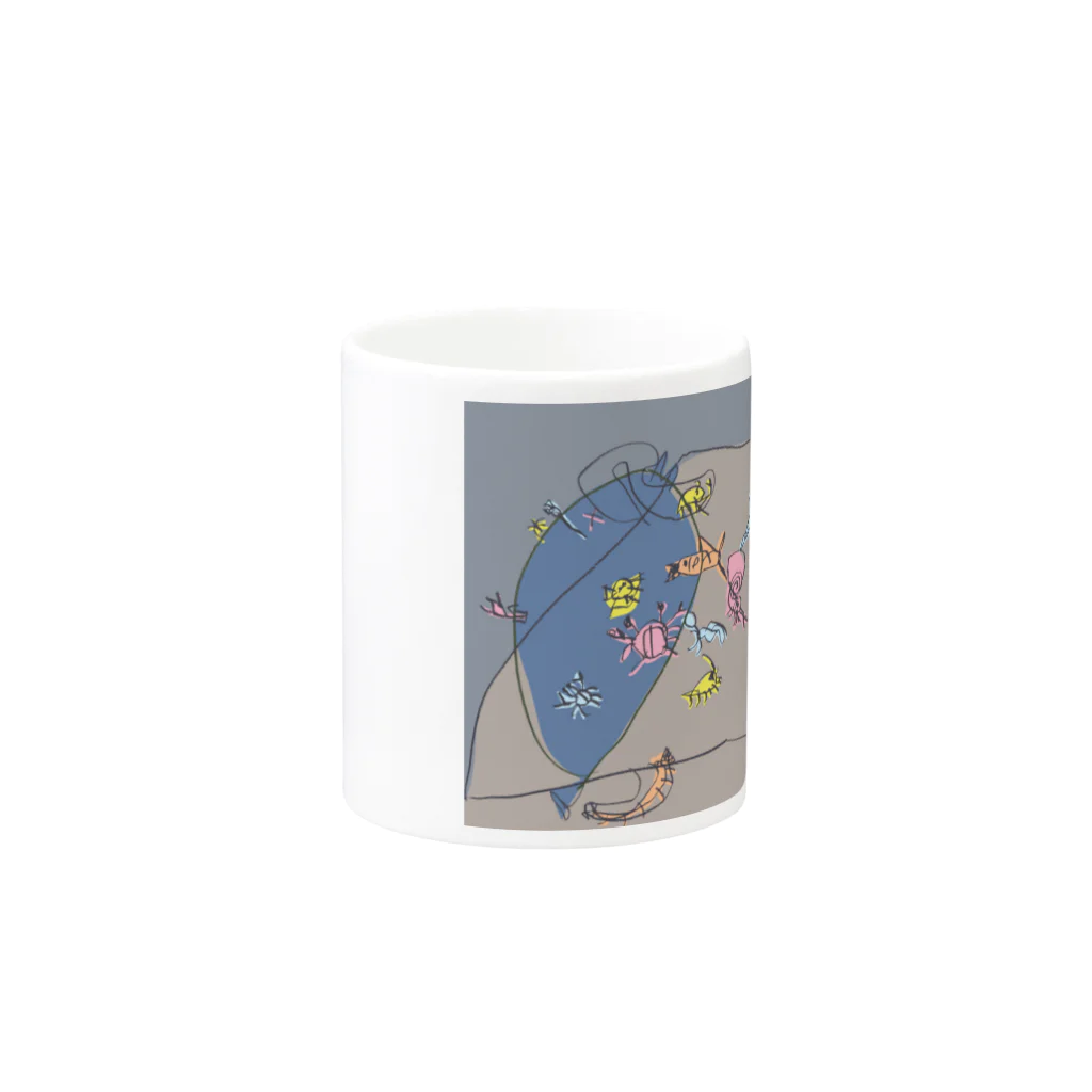 bugs club shopのwhale ecosystems Mug :other side of the handle