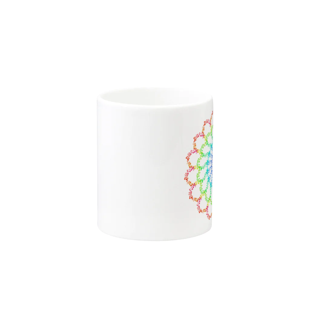 sol-laのドットの花a Mug :other side of the handle