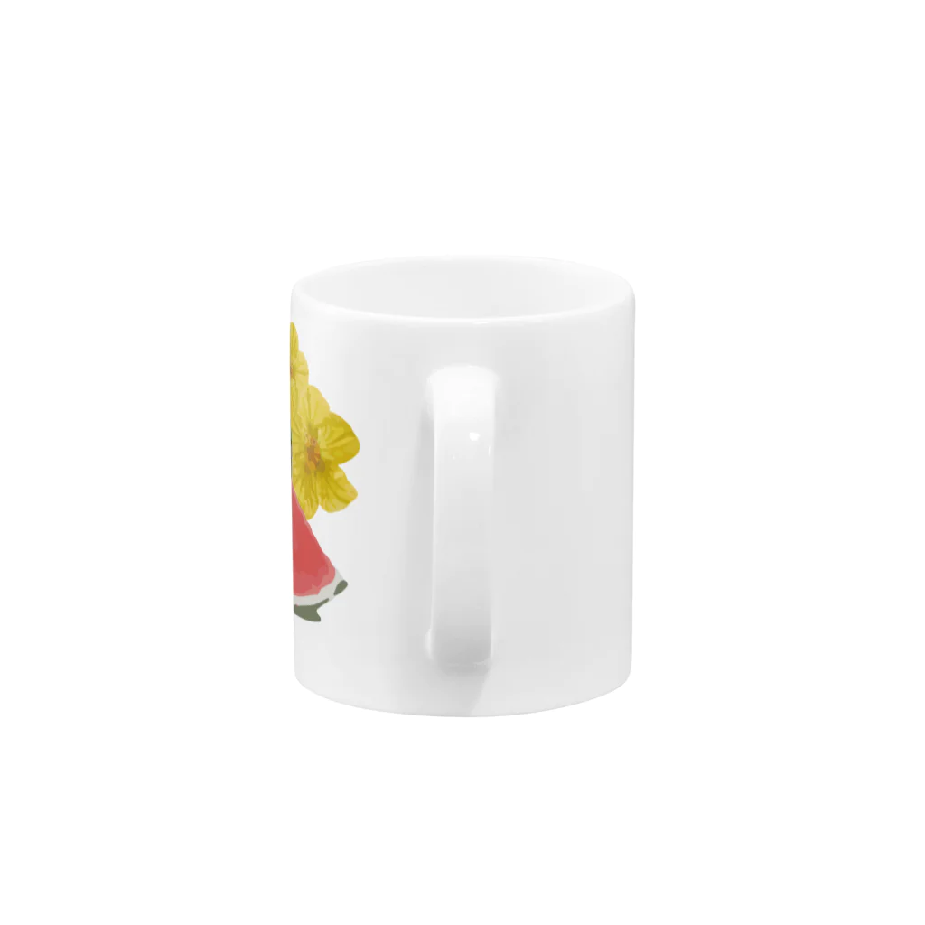 cheat omeletteのスイカの花 Mug :handle