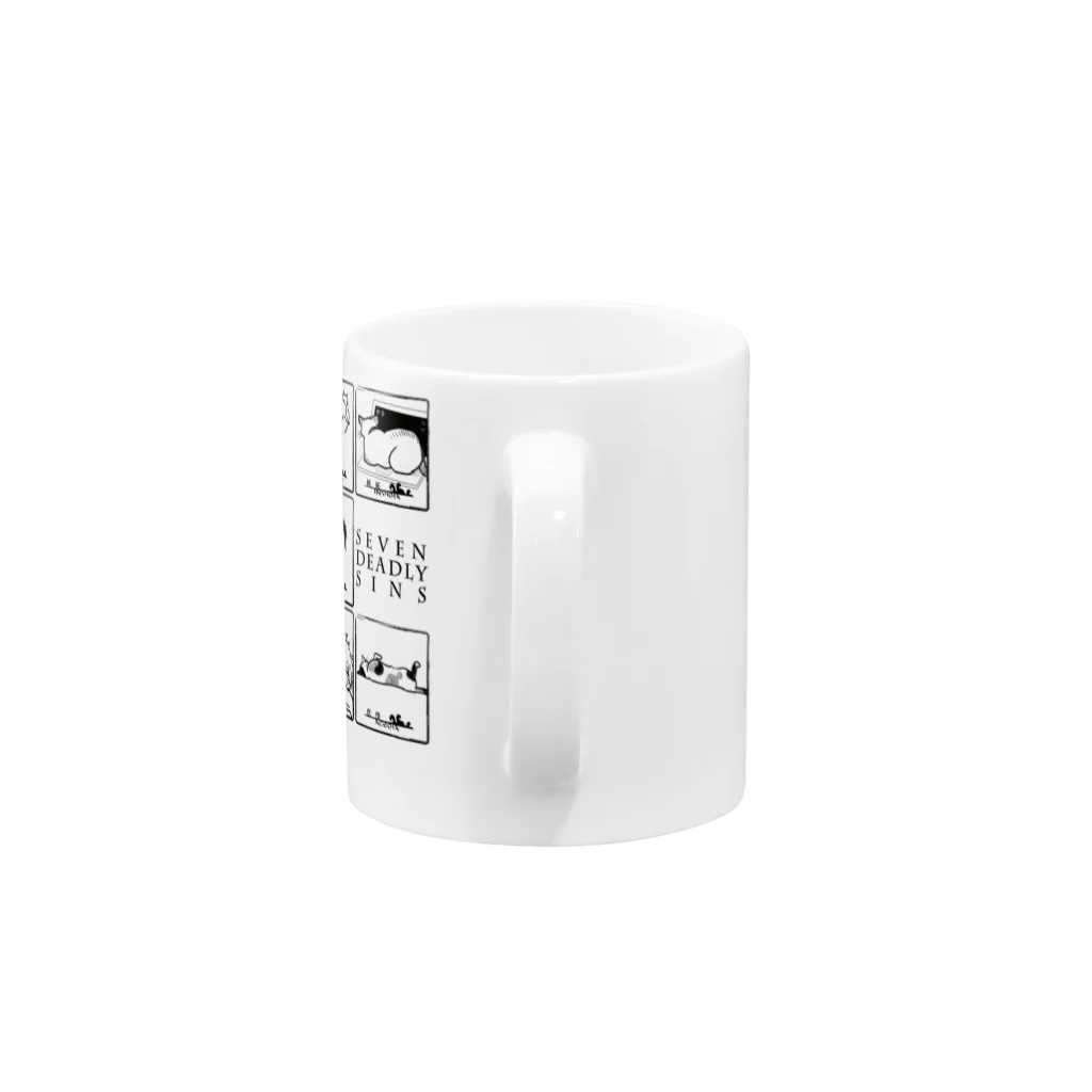 焦豆堂の七つの大罪（猫） Mug :handle