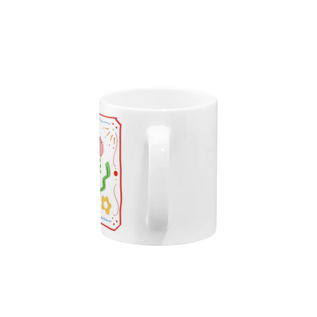 M.Mのレトロお花畑 Mug :handle