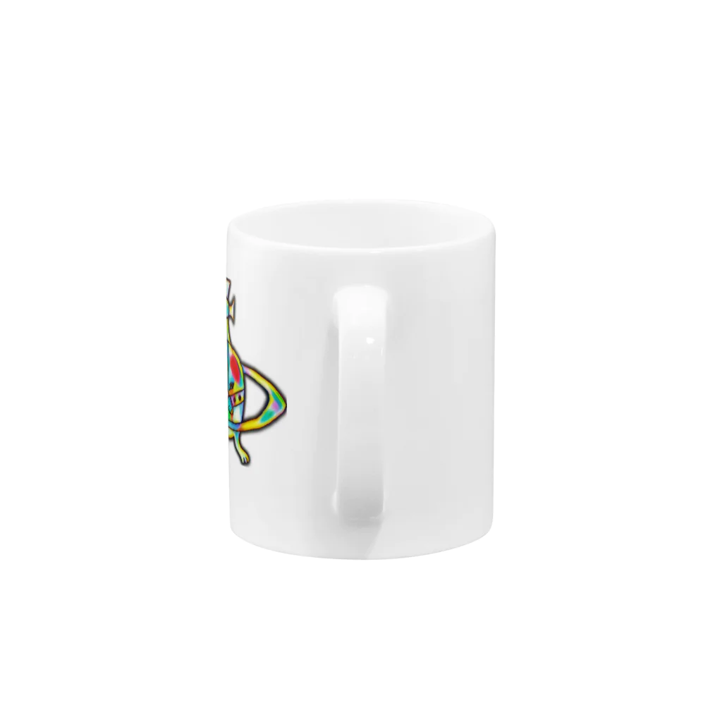 お味噌ちゃん👺LINEスタンプものヴィヴィにゃん Mug :handle