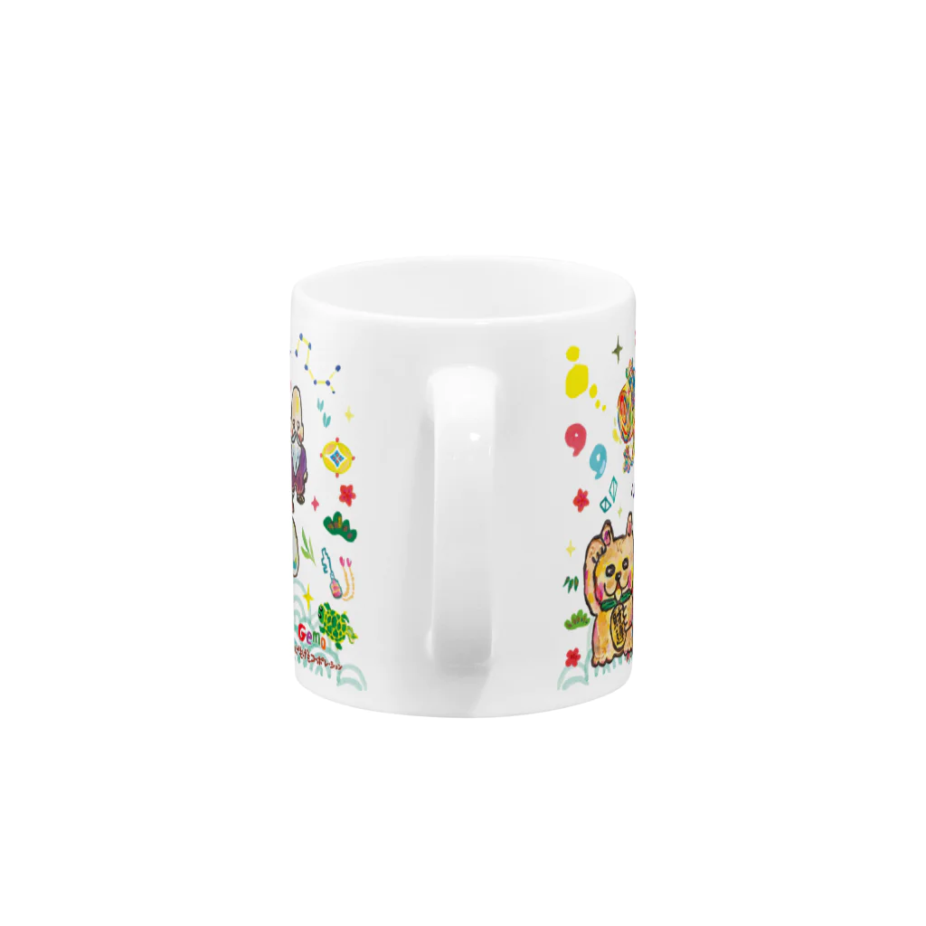 Gemo こうだともこの七福神と縁起物_マグカップ Mug :handle