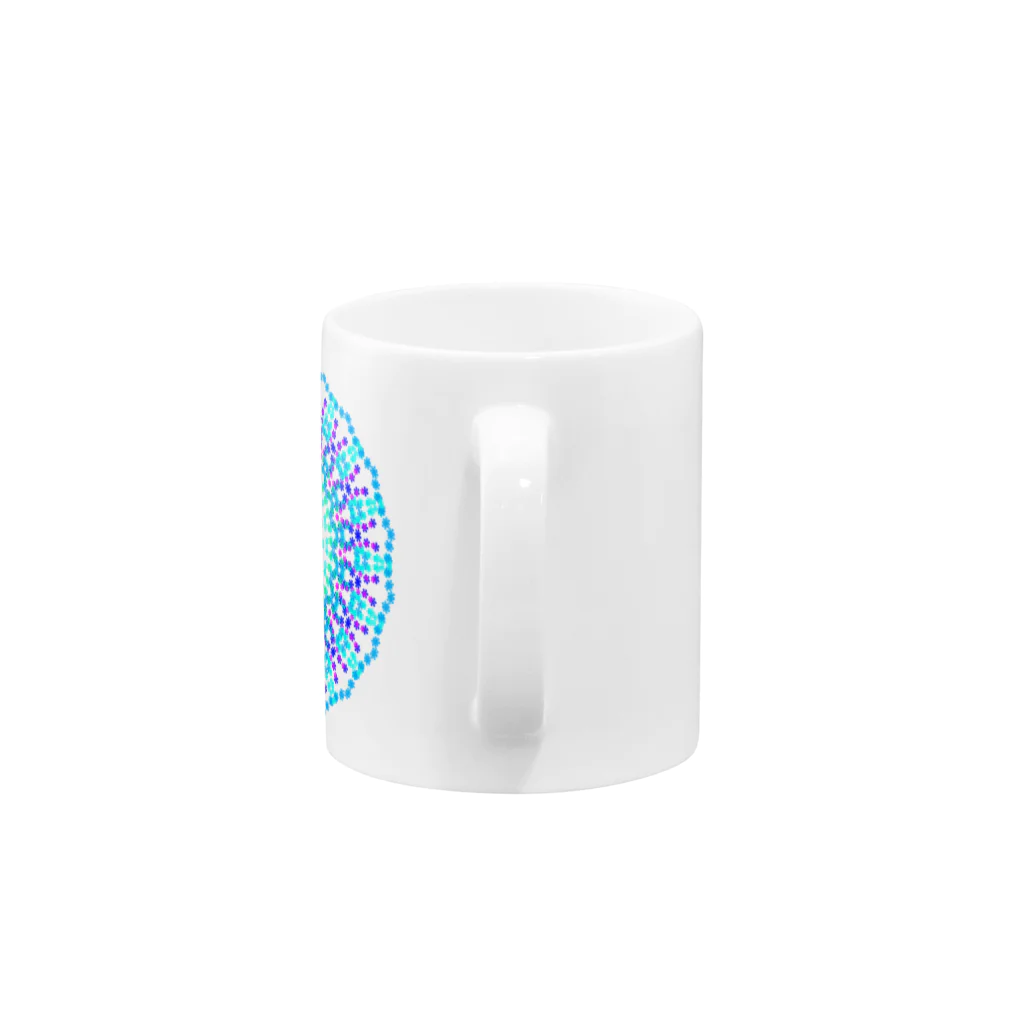 ひまわりの雪の華⑤アクアブルー Mug :handle