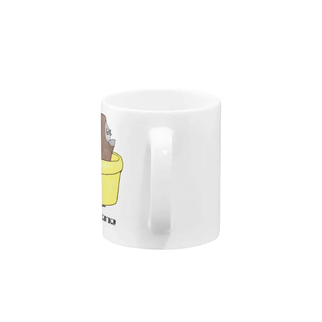 ヤママユ(ヤママユ・ペンギイナ)のタライリムジン(ケープ、マゼラン、フンボルト) Mug :handle