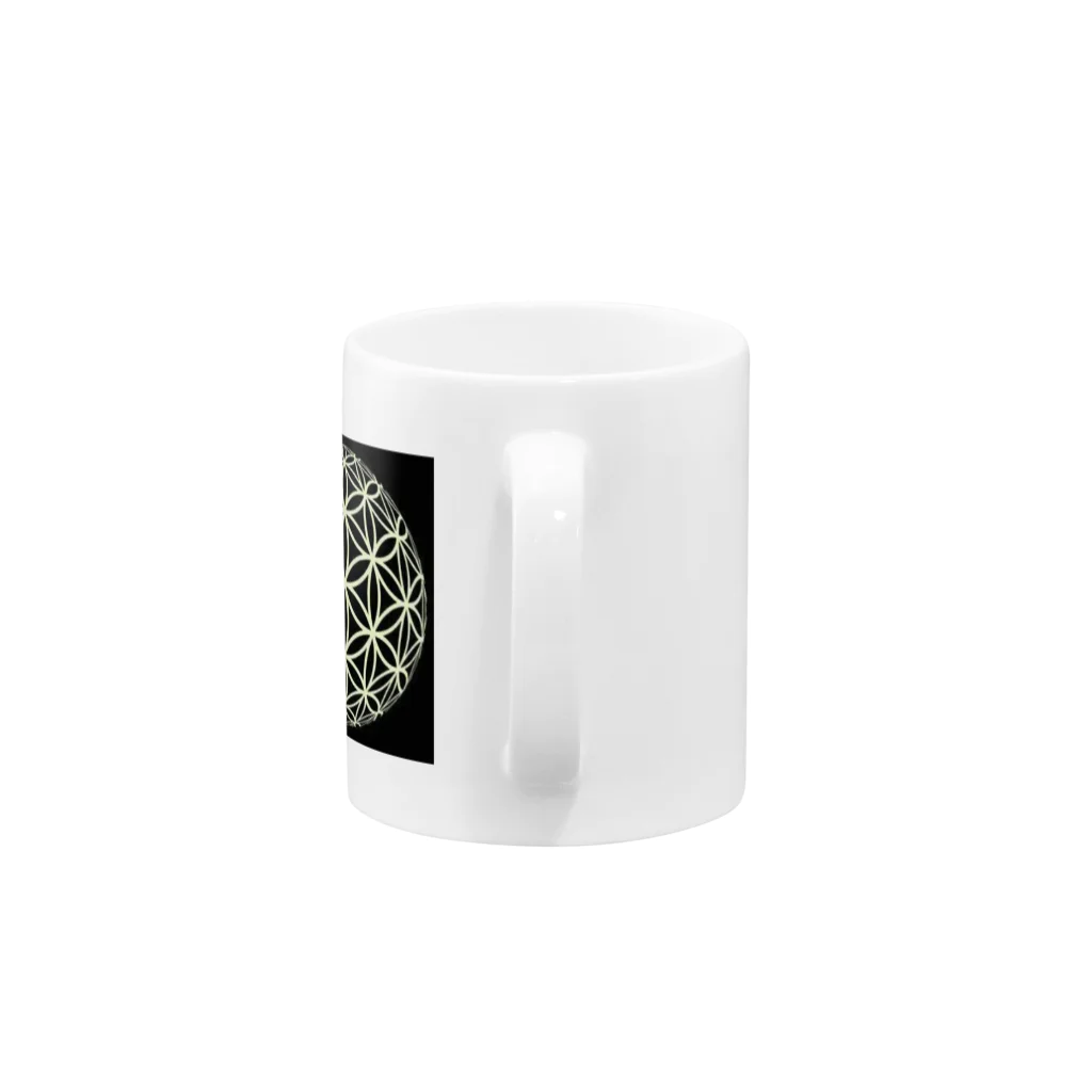 Imacocoのフラワーオブライフ立体B Mug :handle