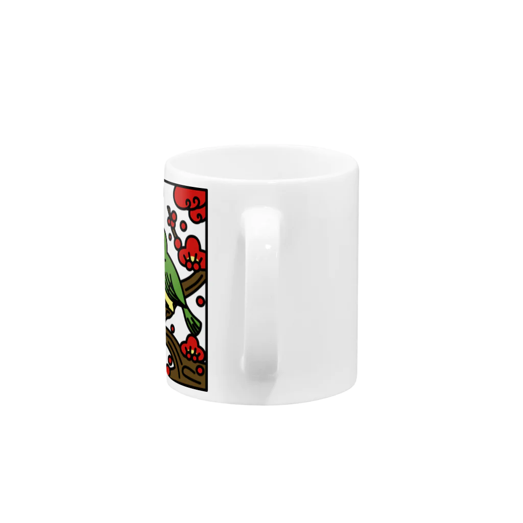 ニッサ工房の花札　梅に鶯 Mug :handle