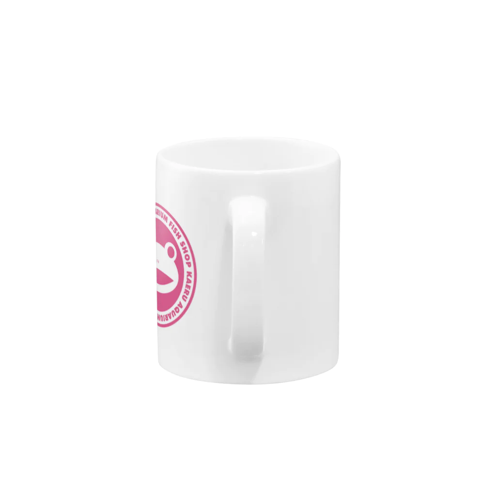 ゴッド神TVちゃんねるSHOPのかえる観賞魚店　ピンク丸ロゴ Mug :handle