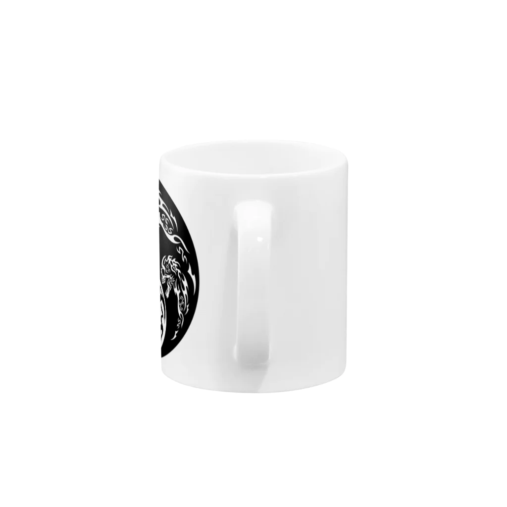 Ａ’ｚｗｏｒｋＳの陰陽二連髑髏 旋転（オリジナル家紋シリーズ） Mug :handle