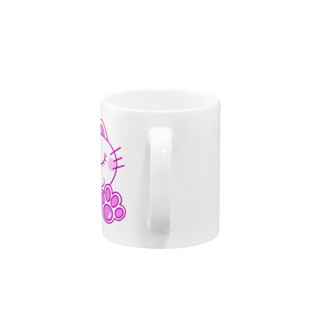 ReShellyのピンク/ネコ/肉球 Mug :handle