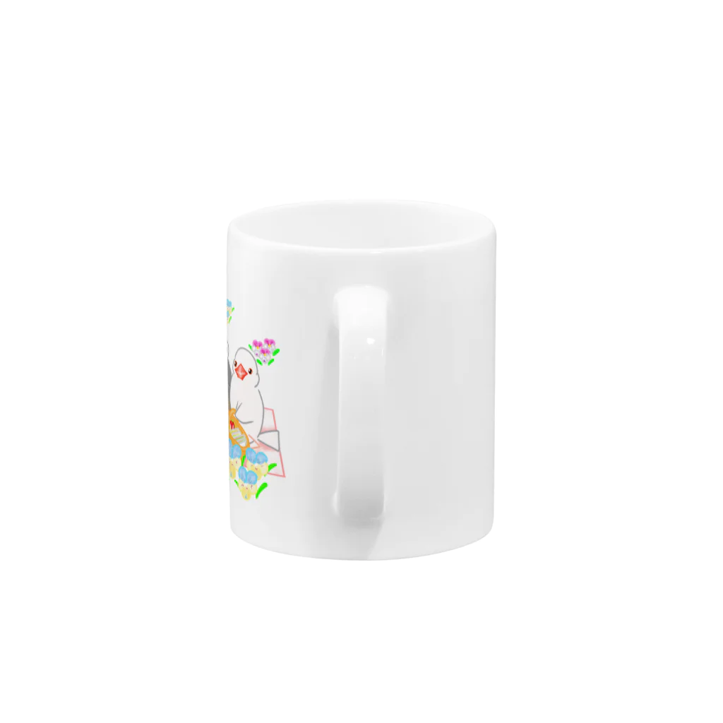 Lily bird（リリーバード）のピクニック文鳥ず Mug :handle