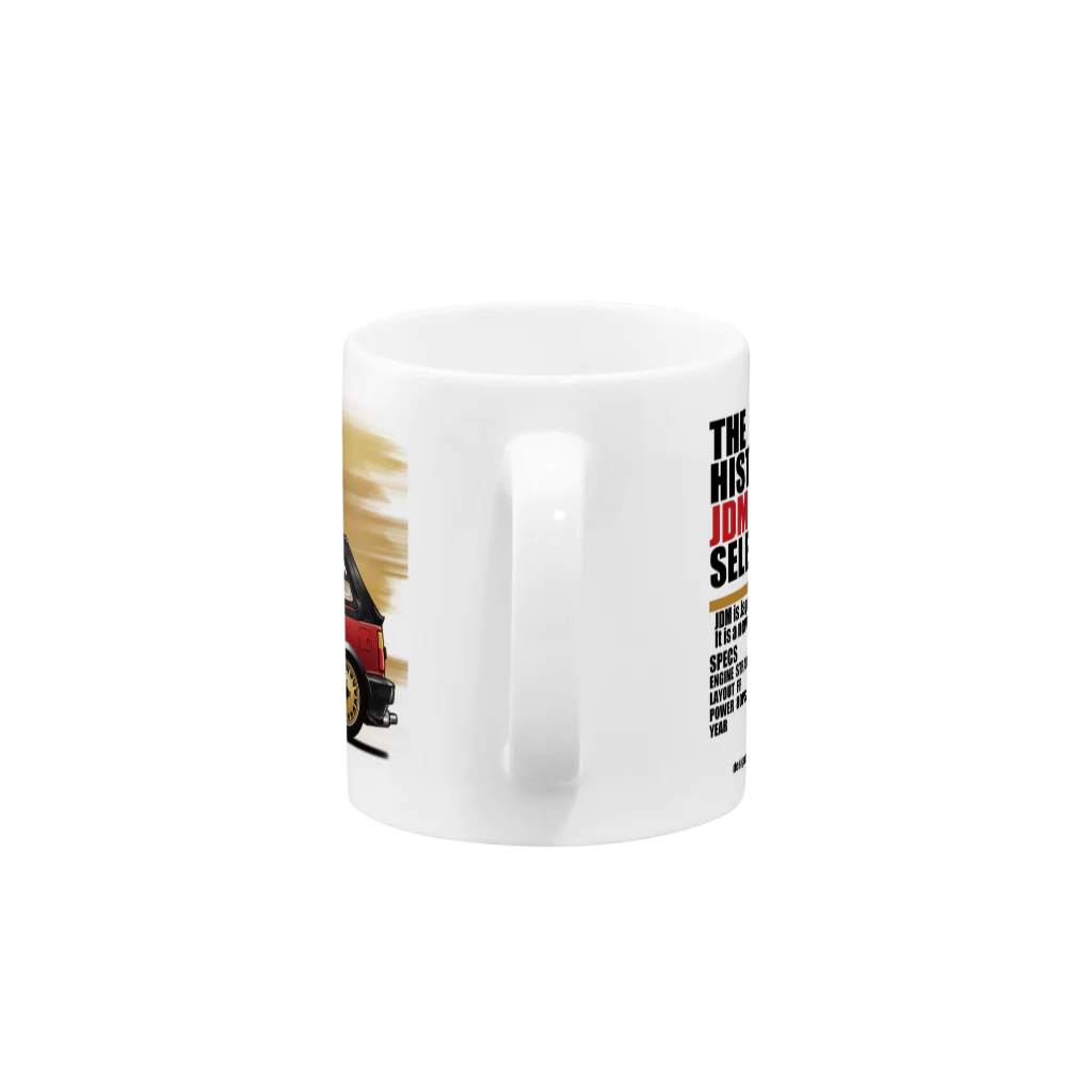 Frydayの車のマグ（レッドツートン） Mug :handle