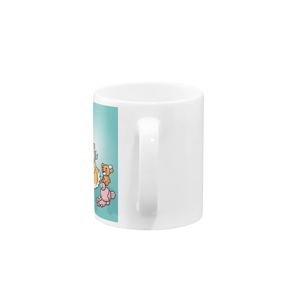 みっちょんのポメラニアン丸くん Mug :handle