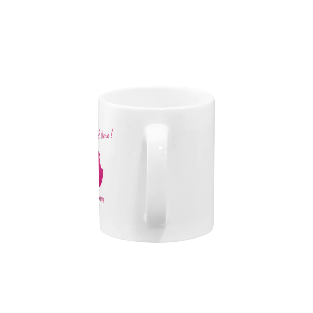 ミサキドーナツ 公式 SUZURI店のgood donuts good time!ロゴ入り Mug :handle