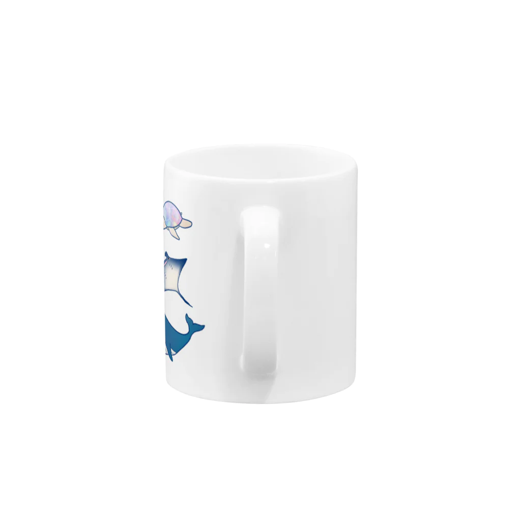 まぁの海の生き物屋さんのsea friends Mug :handle