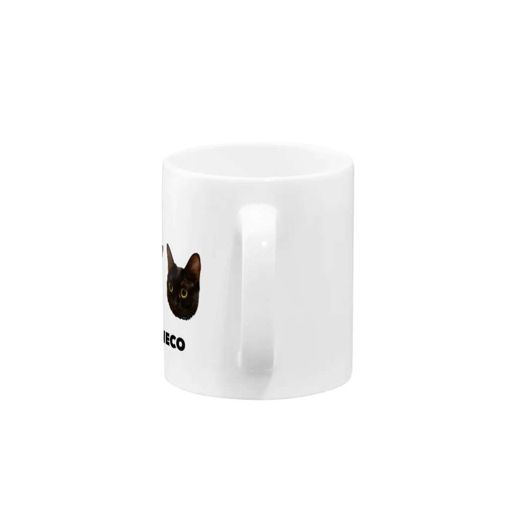 黒猫の保護猫KURONECO Mug :handle