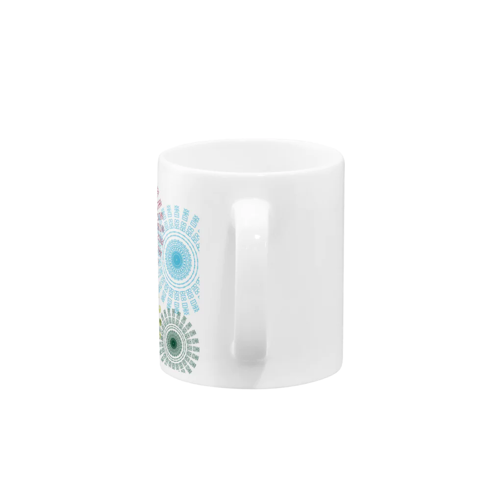 Contemporary　ArtのMandala pattern Mug :handle