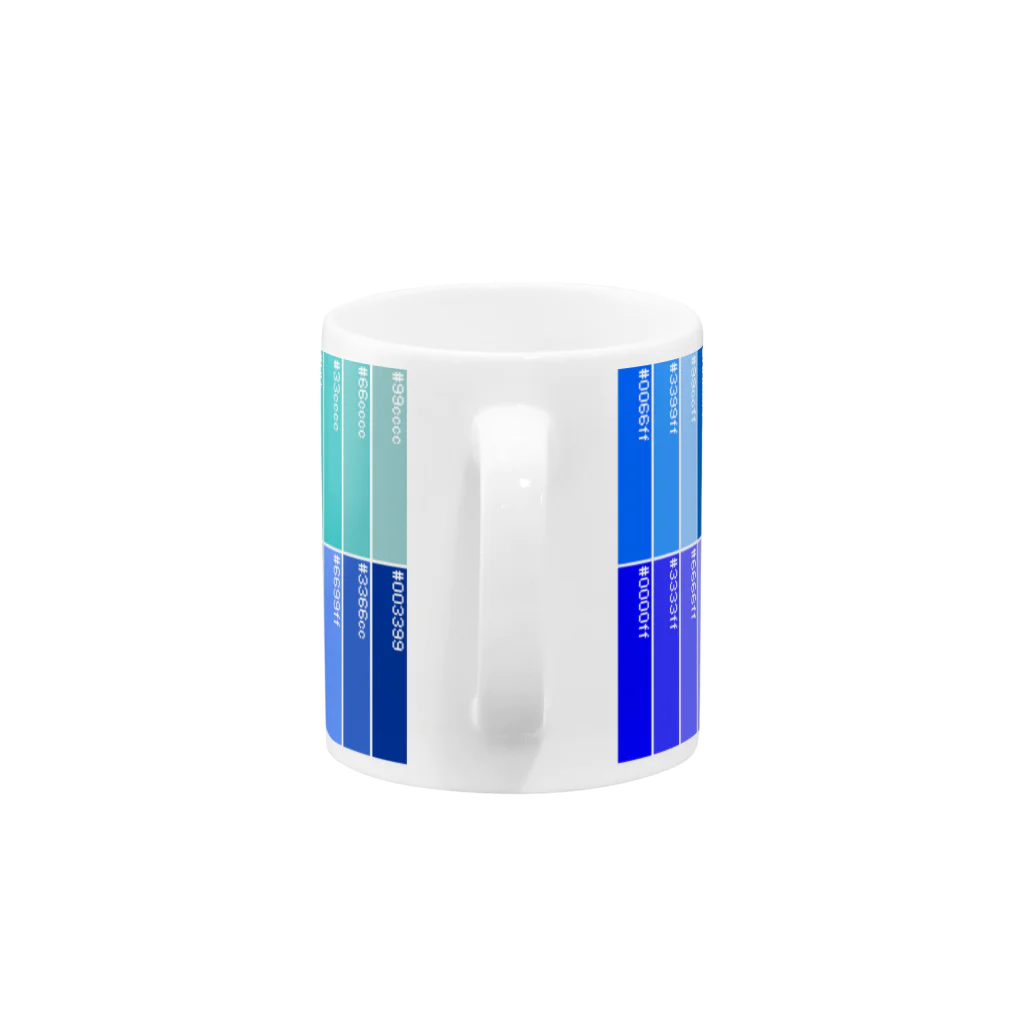 青い鴉のカラーパレット青 Mug :handle